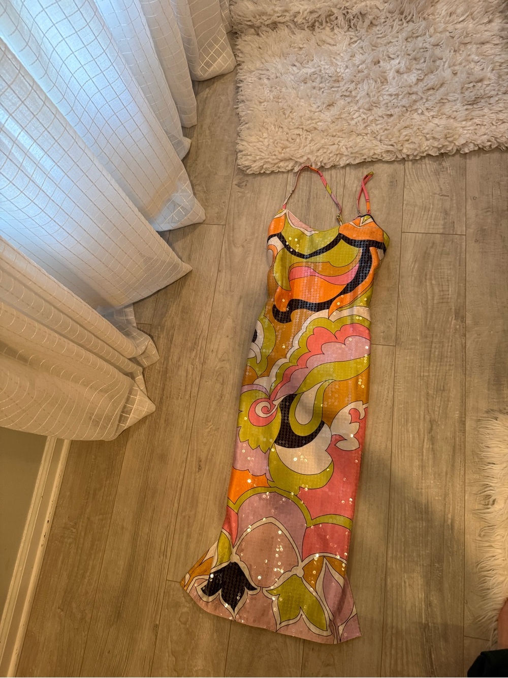 Women's Retro Print Slip Dress in Multi-Color, #pucciinspired - Picture 4 of 4